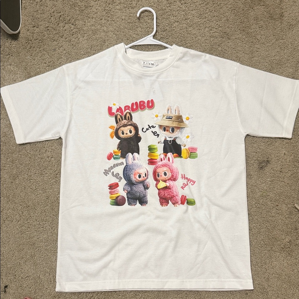 LABUBU White T-Shirt with Colorful Print